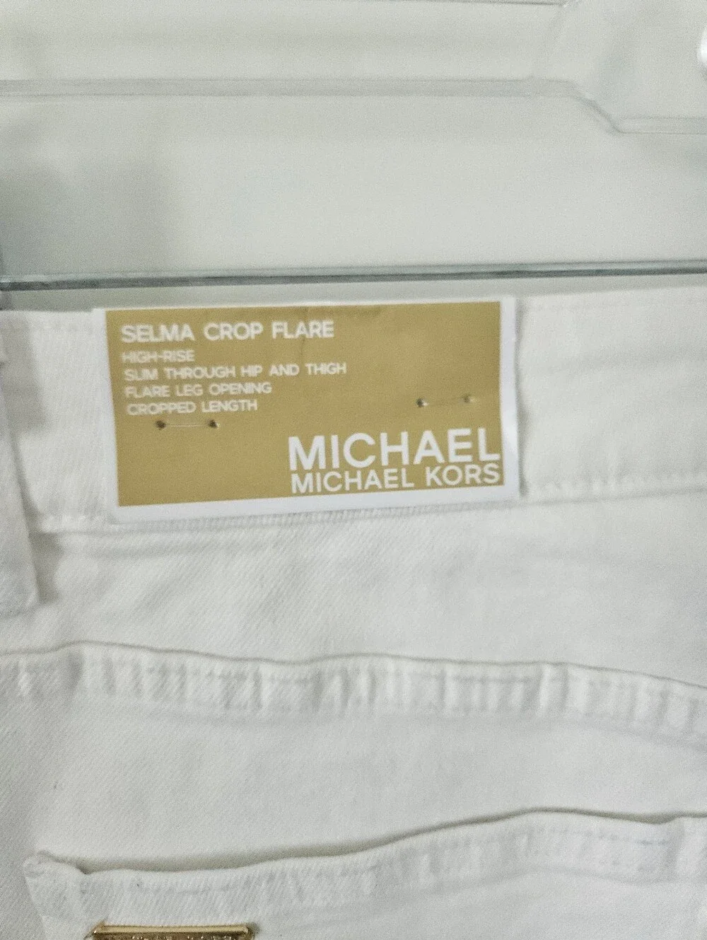 NWT Michael Kors White Selma Flared Jeams Size 14 , 25